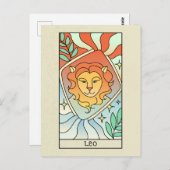 レオ星座抽象アートヴィンテージ ポストカード (正面/裏面)