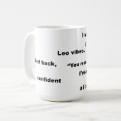 レオ星手話ウィット文字日常使用またはギフト コーヒーマグカップ (正面左)