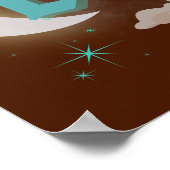 レオ星月雲スターアストロロジーアート ポスター (角)