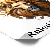 レオ誕生のサイン、ライオン、ハートに支配された。 ポスター (角)