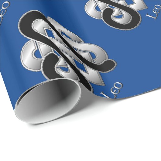 レオ誕生サインケルト結び目模様〔占星術の〕十二宮図紙 ラッピングペーパー (ロールコーナー)