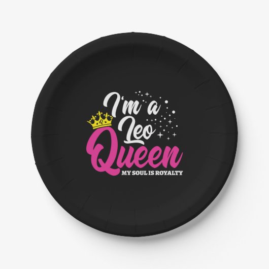 レオ誕生日クイーンアストロロジー〔占星術の〕十二宮図7月威厳がある ペーパープレート (正面)