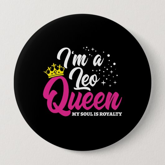 レオ誕生日クイーンアストロロジー〔占星術の〕十二宮図7月威厳がある 缶バッジ (正面)