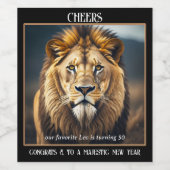 レオ誕生日ライオンアート ワインラベル (シングルラベル)