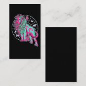 レオ誕生日ライオン〔占星術の〕十二宮図サ生まれイン(7月) 名刺 (正面/裏面)