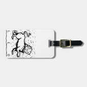 レオ誕生日年占星術の〔占星術の〕十二宮図標識 ラゲッジタグ (正面横)