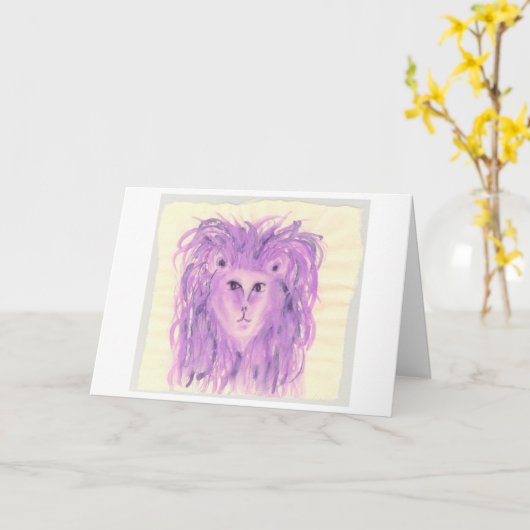 レオ誕生日 カード (黄色い花)