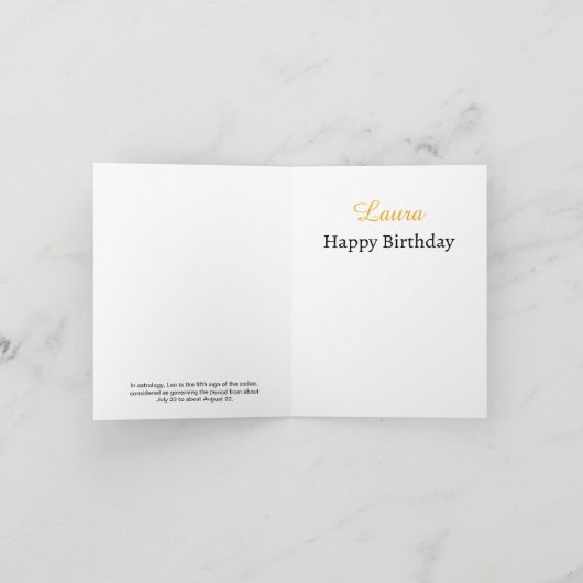 レオ誕生日〔占星術の〕十二宮図サイン7月威厳があるに カード (内部)