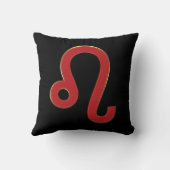 レオ赤〔占星術の〕十二宮図サイン7月威厳がある誕生日占星術 クッション (裏面)