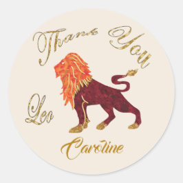 レオ金ゴールドグリッターありがとう ラウンドシール