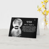 レオ7月および威厳があるな誕生日の(占星術の)十二宮図の印 カード (黄色い花)