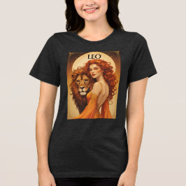 レオ7月威厳がある誕生日ライオン トライブレンドＴシャツ
