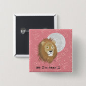 レオ7月23日威厳がある～22ボタン 缶バッジ (正面&裏面)