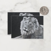 レオ、アフリカライオン、動物のしおり ノートカード (正面/裏面インサイチュ)