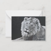 レオ、アフリカライオン、動物のしおり ノートカード (裏面)