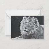 レオ、アフリカライオン、動物のしおり ノートカード (正面)