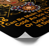 レオ・クイーンスウィートアスナメ誕生日ブラック・ウィメンズ ポスター (角)