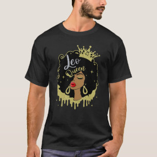 レオ・クイーン・メラニン黒人女性のホロスコープ黒人女性 Tシャツ