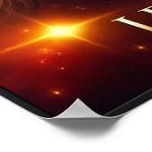 レオ・ザ・ライオン〔占星術の〕十二宮図シアルポスター ポスター (角)