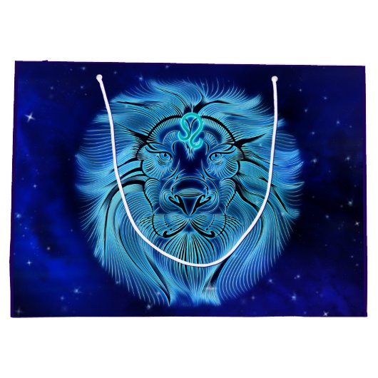 レオ・ザ・ライオン〔占星術の〕十二宮図抱き枕 ラージペーパーバッグ (裏面)