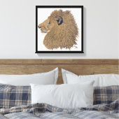 レオ、ジャングルキング キャンバスプリント (インサイチュ (寝室))