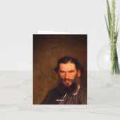 レオ・トルストイのポートレート(by Ivan Kramskoi, 1873) ノートカード (裏面)