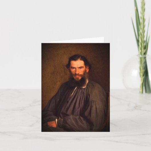 レオ・トルストイのポートレート(by Ivan Kramskoi, 1873) ノートカード (正面)