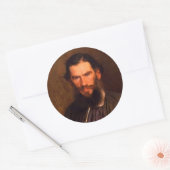レオ・トルストイのポートレート(by Ivan Kramskoi, 1873) ラウンドシール (封筒)
