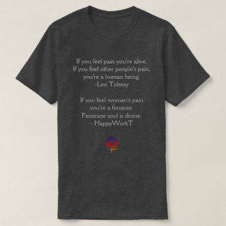 レオ・トルストイ引用文とフェミニズム Tシャツ