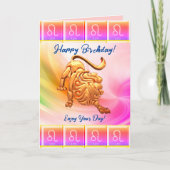 レオ – ハッピーバースデーカード カード (正面)