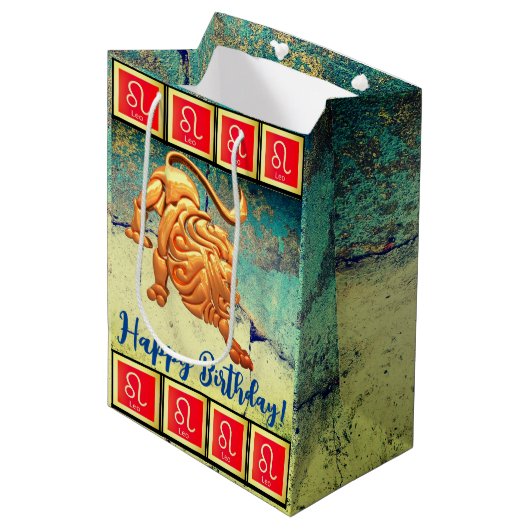 レオ – ハッピーバースデー中抱き枕 ミディアムペーパーバッグ (正面アングル)