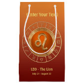 レオ-ライオンの占星術の記号 スモールペーパーバッグ (正面)