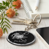 レオ♌ライオン – 〔占星術の〕十二宮図サイン キーホルダー (側面)