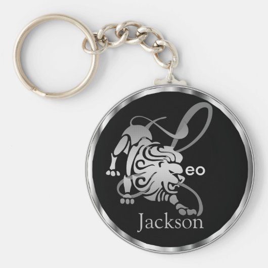 レオ♌ライオン – 〔占星術の〕十二宮図サイン キーホルダー (正面)