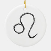 レオ。 (占星術の)十二宮図の占星術のな印 セラミックオーナメント (裏面)