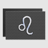 レオ〔占星術の〕十二宮図の記号の木炭の炭素繊維プリント (正面/裏面)