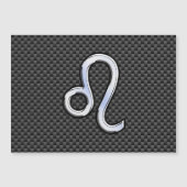 レオ〔占星術の〕十二宮図の記号の木炭の炭素繊維プリント (正面)