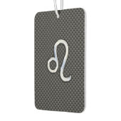 レオ〔占星術の〕十二宮図の記号の木炭の炭素繊維プリント カーエアーフレッシュナー (左)