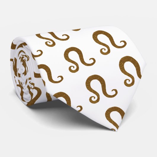 レオ〔占星術の〕十二宮図アストロ金ゴールド〔占星術の〕十二宮図星占い標識 ネクタイ (ロール)