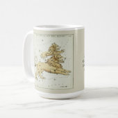 レオ〔占星術の〕十二宮図アンティーク天文図 コーヒーマグカップ (正面左)