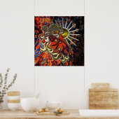 レオ〔占星術の〕十二宮図アート ポスター (キッチン)