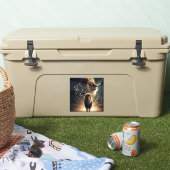 レオ〔占星術の〕十二宮図ア威厳のあるート – ライオンと星座。 シール (クーラー)