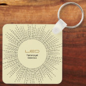 レオ〔占星術の〕十二宮図キーチェーンレトロデザイン キーホルダー (裏面)