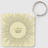 レオ〔占星術の〕十二宮図キーチェーンレトロデザイン キーホルダー (裏面)