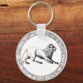 レオ〔占星術の〕十二宮図キーチェーン キーホルダー (正面)