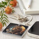 レオ〔占星術の〕十二宮図キーチェーン キーホルダー (正面右)