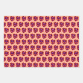 レオ〔占星術の〕十二宮図コケットハートお誕生日ケーキ ラッピングペーパーシート (正面3)