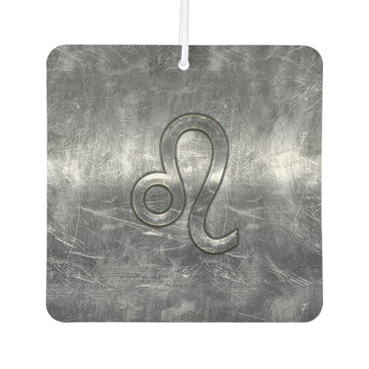 レオ〔占星術の〕十二宮図サインインインダストリアルスタイル カーエアーフレッシュナー (正面)