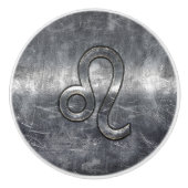 レオ〔占星術の〕十二宮図サインインインダストリアルスタイル セラミックノブ (正面)