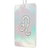 レオ〔占星術の〕十二宮図サインインマザーオブパールスタイルプリント カーエアーフレッシュナー (左)